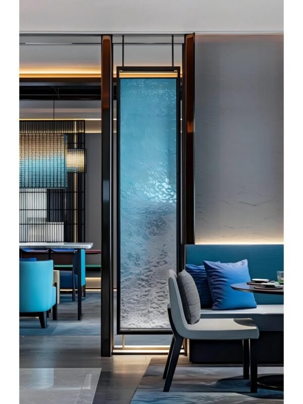 Custom Curved Glass Partition for Elegant Interiors