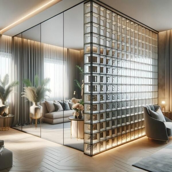 Glass Brick Partition