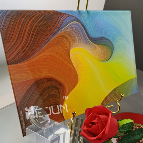 Customized Digital Printing Glass Multi-color Printing Glass High Definition Decorative Glass Panel for Building Decoration