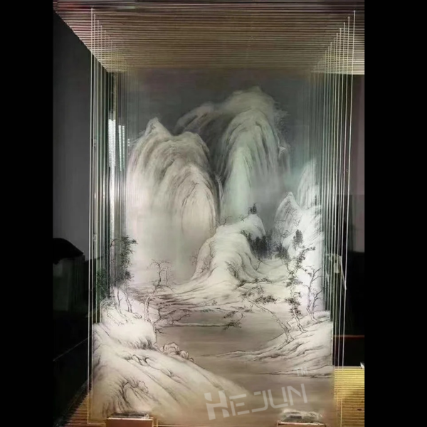 Customized digitally printed tempered glass