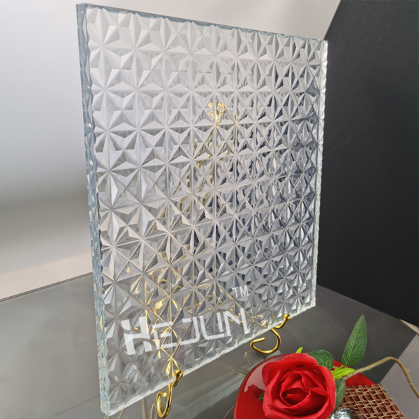 Custom etched laminated glass decoration partition glass for curtain wall partition - Image 3