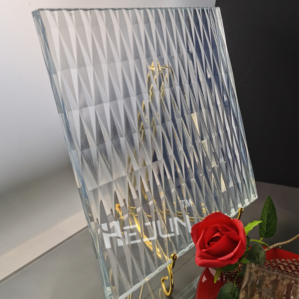 Custom etched laminated glass decoration partition glass for curtain wall partition - Image 5