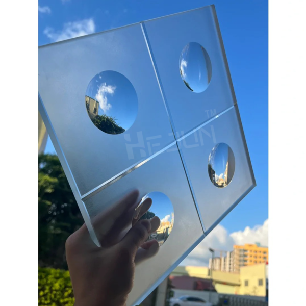 Custom etched laminated glass decoration partition glass - Image 4