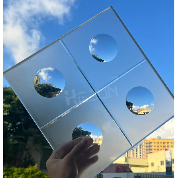 Custom etched laminated glass decoration partition glass