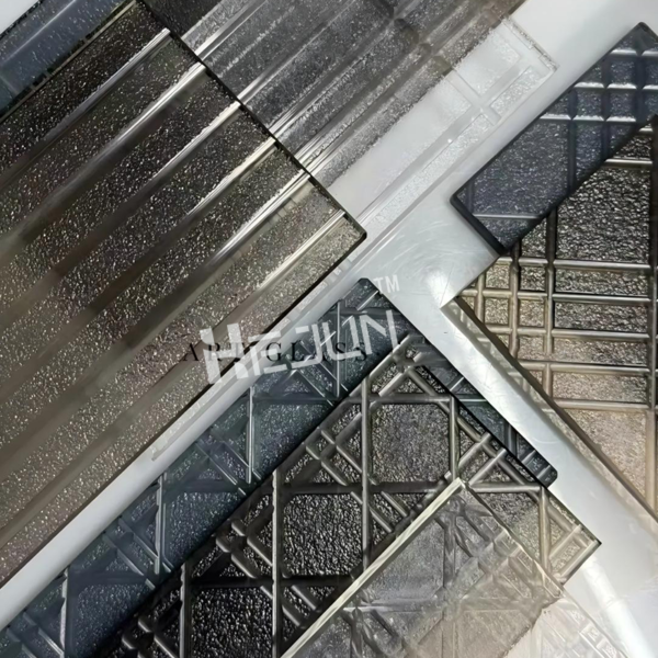 Custom decorative etched laminated glass decoration partition glass - Image 5
