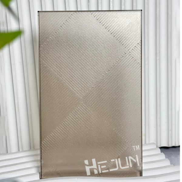 Customized water droplets acid-etched glass