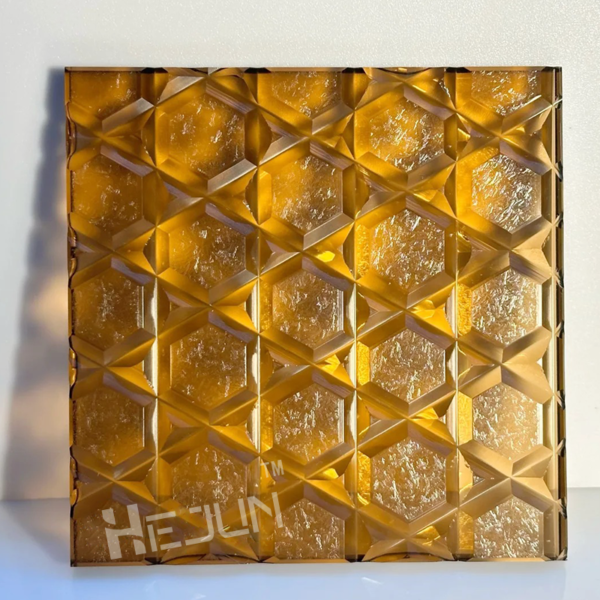 Custom Special CNC Carving Toughened Textured Glass Engraved Quartz Tempered U&V Grooved Mirror Glass Panels - Image 2