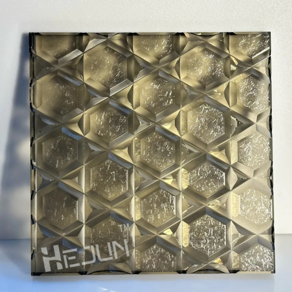 Custom Special CNC Carving Toughened Textured Glass Engraved Quartz Tempered U&V Grooved Mirror Glass Panels - Image 3