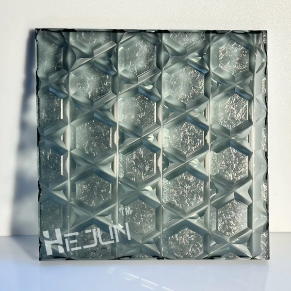 Custom Special CNC Carving Toughened Textured Glass Engraved Quartz Tempered U&V Grooved Mirror Glass Panels - Image 4