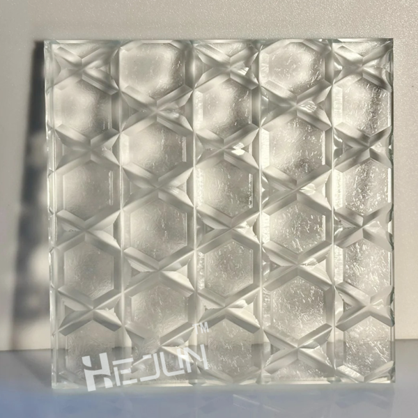 Custom Special CNC Carving Toughened Textured Glass Engraved Quartz Tempered U&V Grooved Mirror Glass Panels - Image 5