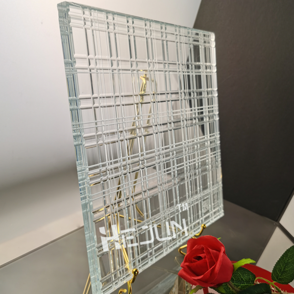 Custom etched laminated glass decoration partition glass