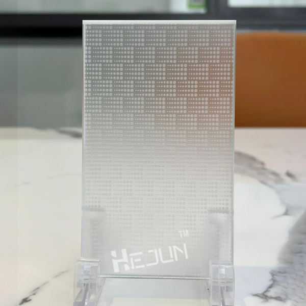 High Privacy  Decorative Frosted Acid Etched Processed Tempered Satin Etched Glass