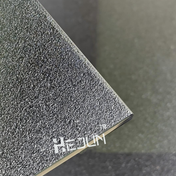 Custom black frosted glass for desktop cabinet doors - Image 3