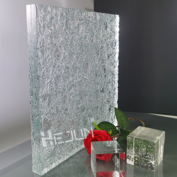 Customized Fluted Tempered Glass Hot Melt Glass fusion laminated sandwich  etched glass - Image 2