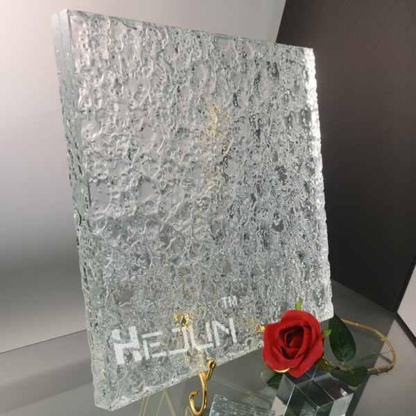 Customized Fluted Tempered Glass Hot Melt Glass fusion laminated sandwich  etched glass - Image 3
