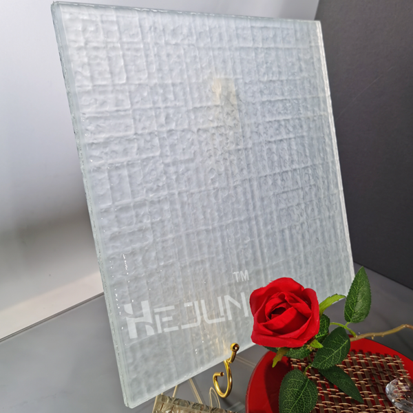 Custom PET membrane etching sandwich art decorative glass