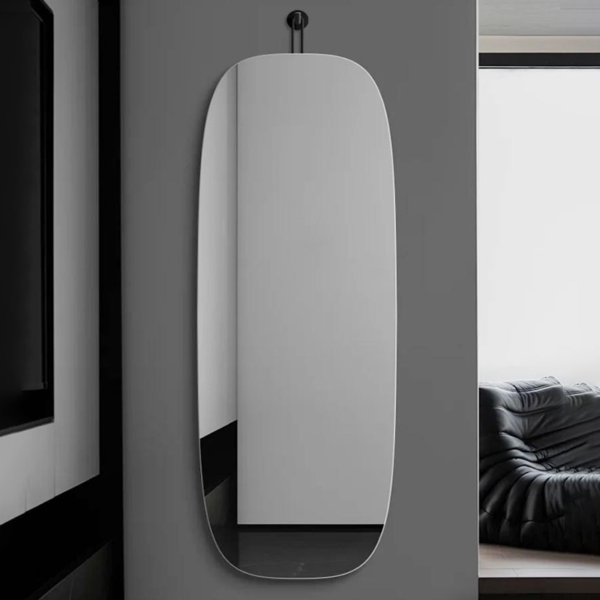 Customized frameless environmentally friendly copper-free special-shaped full length mirror