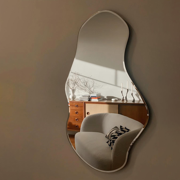 Customized Environmentally friendly special shape exquisite large beveled mirror