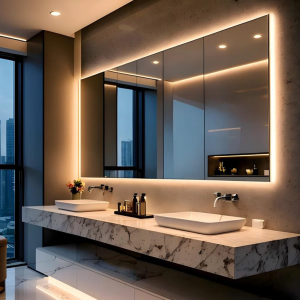 Customized Smart Bathroom  Mirror With Lights LED L01