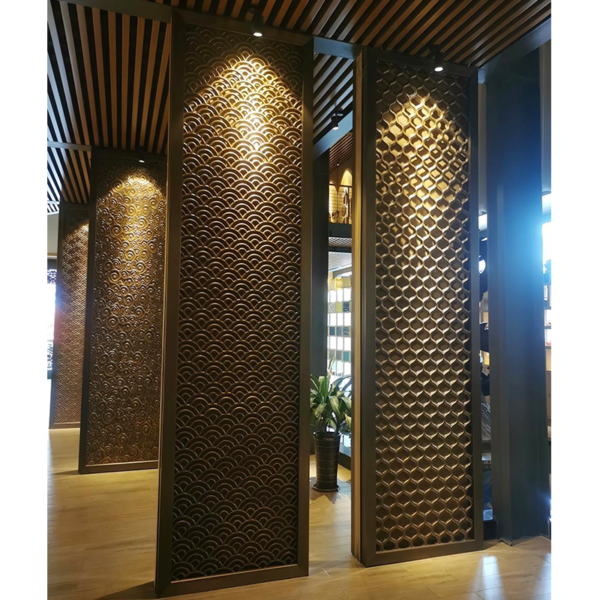 Customized Bronze embossed Chinese screen partition is suitable for luxury hotels and Chinese restaurants - Image 2