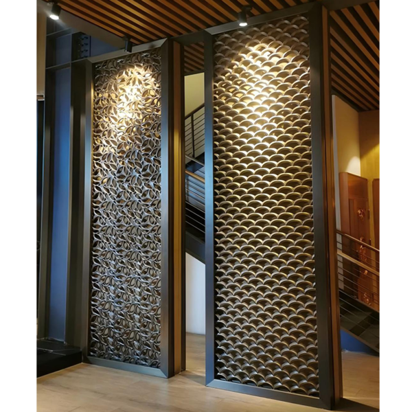 Customized Bronze embossed Chinese screen partition is suitable for luxury hotels and Chinese restaurants - Image 3