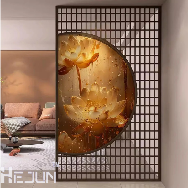 Stainless Steel Gold Room Divider for Home Wall Art Decorative Screen Metal Screen Dividers Partitions Room Divider - Image 3
