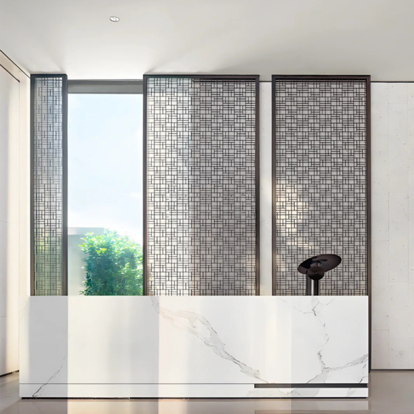 Modern Laser Perforated Stainless Steel Balcony Aluminum Screen Partition Aluminum Curtain Wall - Image 3