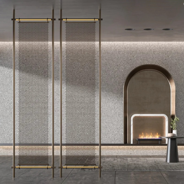 Stainless Steel Gold Room Divider for Home Wall Art Decorative Screen Metal Screen Dividers Partitions Room Divider