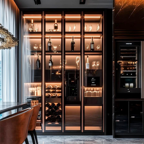 Customized Wine Cabinet Stainless Steel Thermostat Wine Cabinet Red Wine Cabinets For Bars And Restaurants
