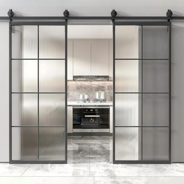 Customized aluminum framed glass barn door - Image 2