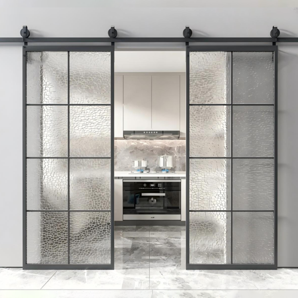 Customized aluminum framed glass barn door - Image 3