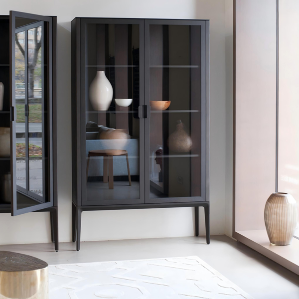 Aluminum Frame Glass Display Cases Wine Jewelry Toys Storage Cabinet Tempered Glass Display Cabinet - Image 3