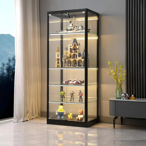 Aluminum Frame Glass Display Cases lego display cabinet  Jewelry Toys Storage Cabinet Tempered Glass Display Cabinet - Image 3