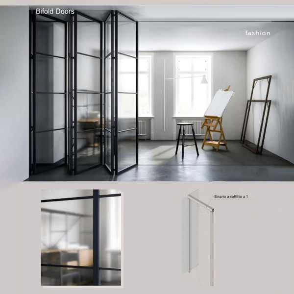 Folding sliding glass doors folding doors with glass - Image 3