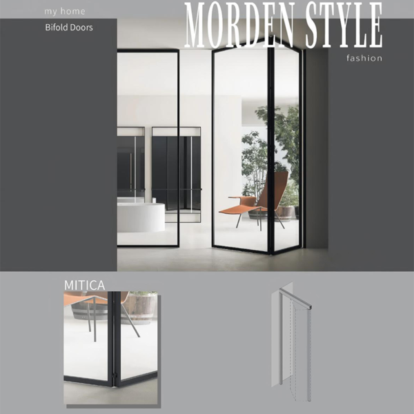 Customized folding sliding glass patio doors bi fold glass doors interior - Image 4