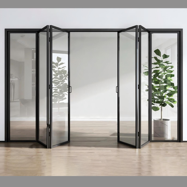 Customized bi folding doors glass bi-fold interior doors with glass