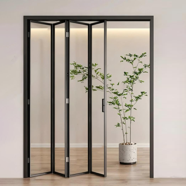 Customized folding sliding glass patio doors bi fold glass doors interior
