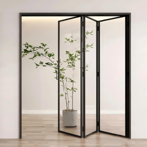 Customized folding sliding glass patio doors bi fold glass doors interior - Image 6