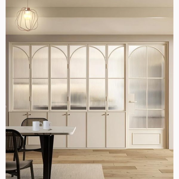 Customized bi fold glass doors interior