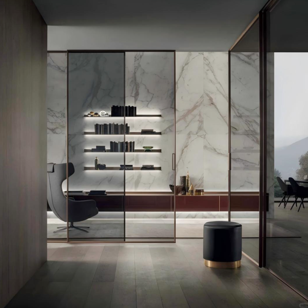 Customized sliding closet doors with track - Image 2