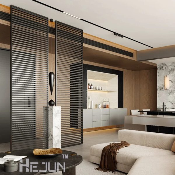 Customized Minimalist grille sliding doors