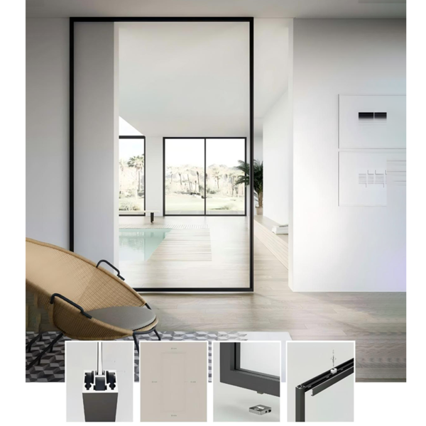 Customized Sliding patio doors with minimalist borders