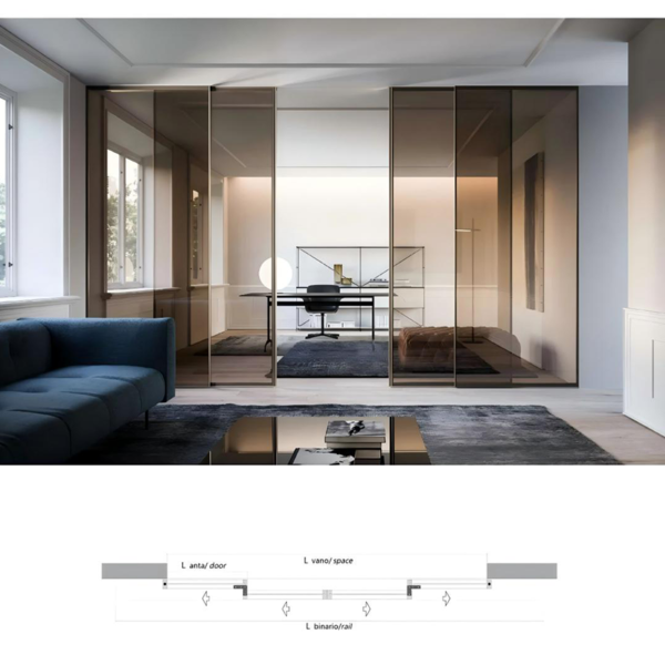 Customized art glass sliding doors - Image 2