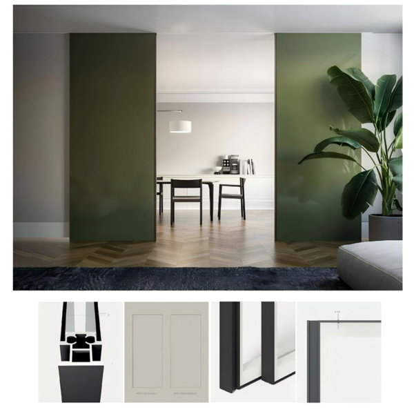 Customized art glass sliding doors - Image 4