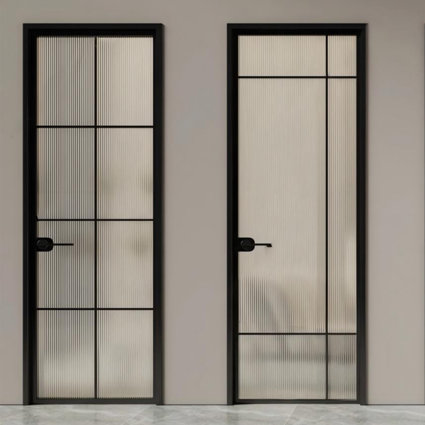 Customized Glass Flush Door Swing Bedroom Doors clear glass French doors - Image 2