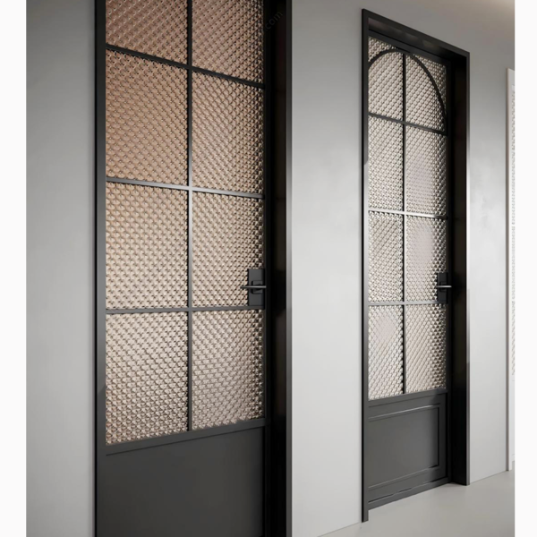 Customized Glass Flush Door Swing Bedroom Doors clear glass French doors - Image 4