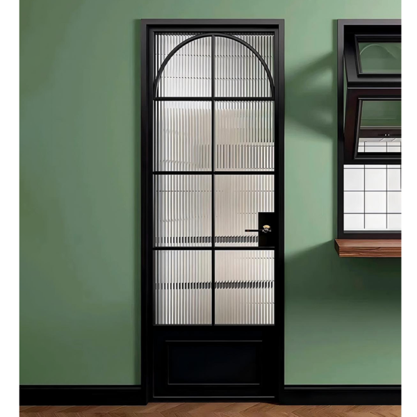 Customized Glass Flush Door Swing Bedroom Doors clear glass French doors - Image 5