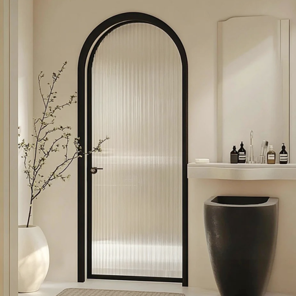 Customized Swing Glass Door Aluminum Slim Frame Glass Door Exterior Interior Modern Glass Pivot Doors - Image 3