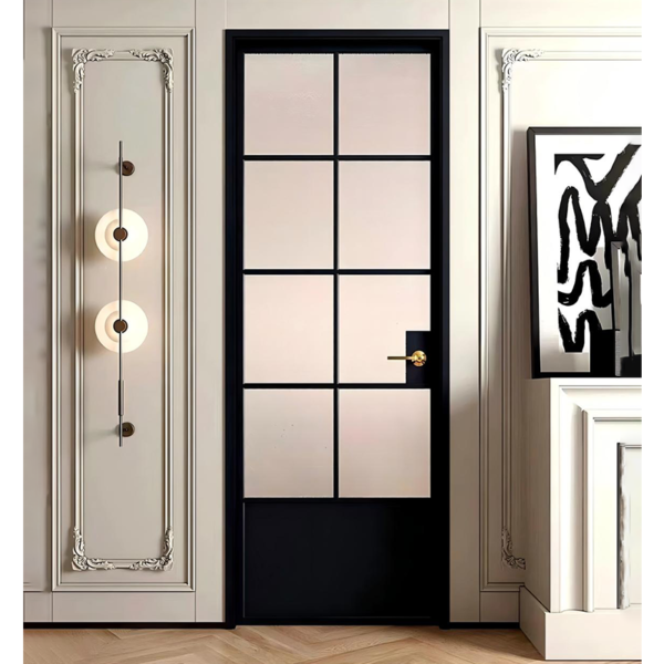 Customized Swing Glass French Door Aluminum Slim Frame Glass Door Exterior Interior Modern Glass Pivot Doors - Image 3