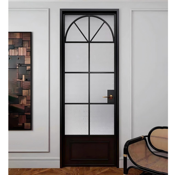 Customized Swing Glass French Door Aluminum Slim Frame Glass Door Exterior Interior Modern Glass Pivot Doors - Image 4